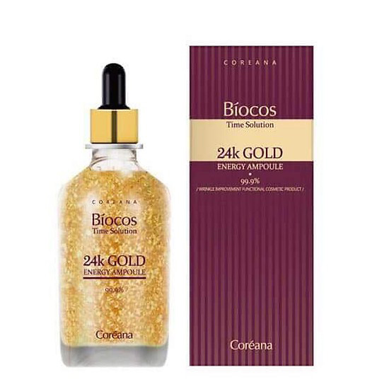 Tinh chất vàng trẻ hóa da Coreana Biocos 24K Gold Energy Ampoule Pure Gold 100ml