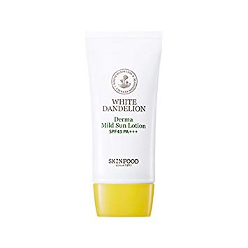 Kem chống nắng vật lý dưỡng trắng da Skinfood White Dandelion Derma Mild Sun Lotion SPF43+++