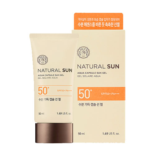 KEM CHỐNG NẮNG THE FACE SHOP NATURAL SUN ECO AQUA CAPSULE SUN GEL SPF50 PA+++