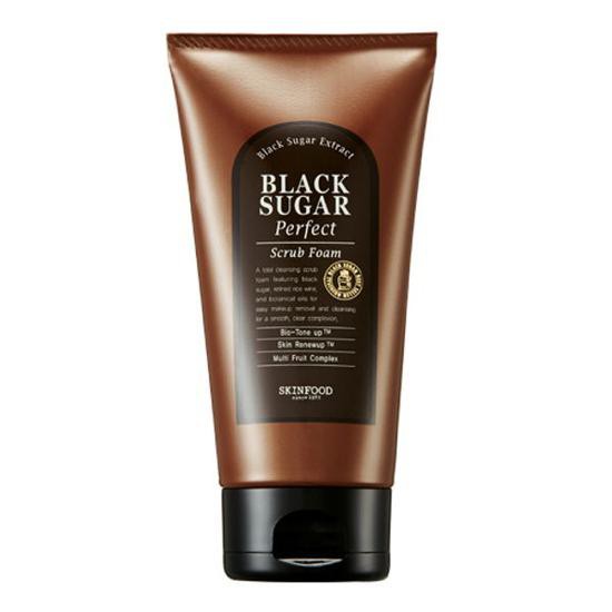 Sữa Rửa Mặt Làm Sạch Sâu Và Tẩy Da Chết Skinfood Black Sugar Perfect Scrub Foam 180g