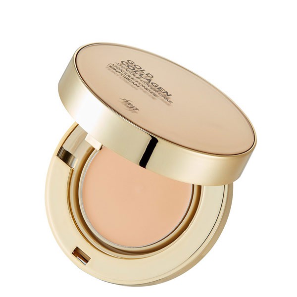 Kem nền che Phủ Hoàn Hảo The Face Shop Gold Collagen Ample Cover Cake SPF50 PA +++