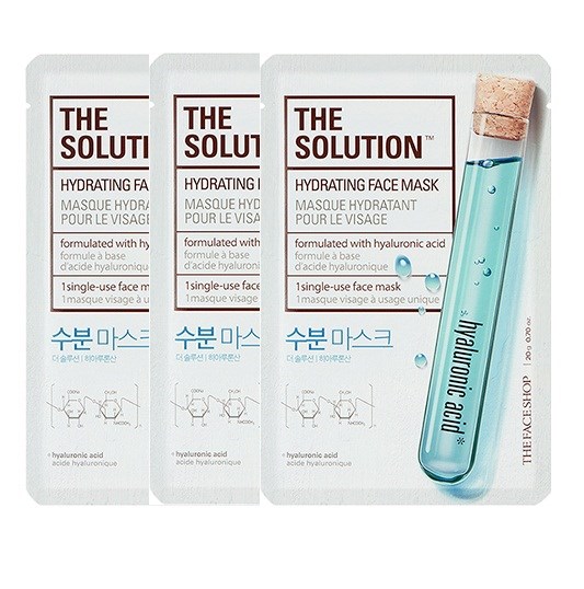 (SET 3PCS) Mặt nạ cung cấp ẩm The Face Shop The Solution Hydrating Face Mask