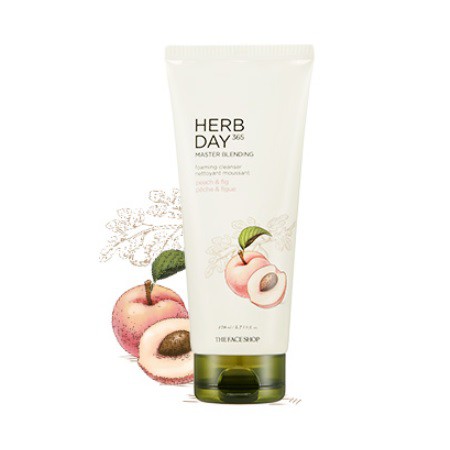 Sữa Rửa Mặt Đào & Quả Sung Herb Day 365 Master Blending Foaming Cleanser 170ml