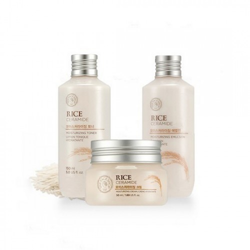 Bộ Dưỡng Sáng Da Chiết Xuất Gạo The Face Shop Rice & Ceramide